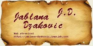 Jablana Džaković vizit kartica